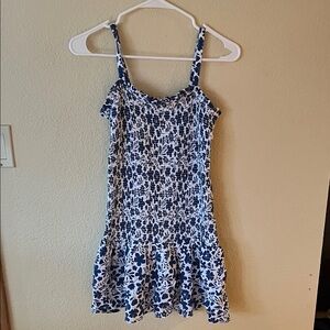 Nordstrom Blue and White Textured Dress